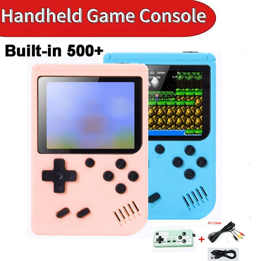 Retro Portable Mini Handheld Video Game Console 8 Bit 3.0 Inch Color LCD Kids Color Game Player Built in 500 Games Techelectronicx