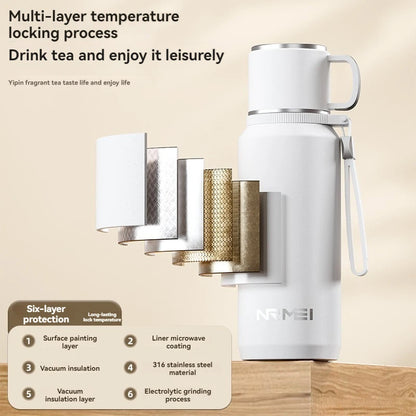1.5L Thermos water bottle Stainless Steels Vacuum Flask Hot Coffee tea Water Heat Preservation Bottles Cold Tumbler drinkware TechElect