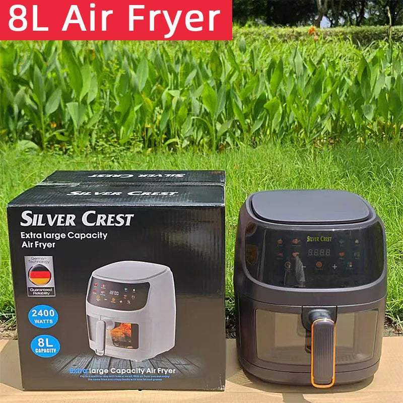 SilverCrest Airfryer Automatic Air Fryer Large Capacity Electric Fryer Chip Machine Smart Touch TechElect