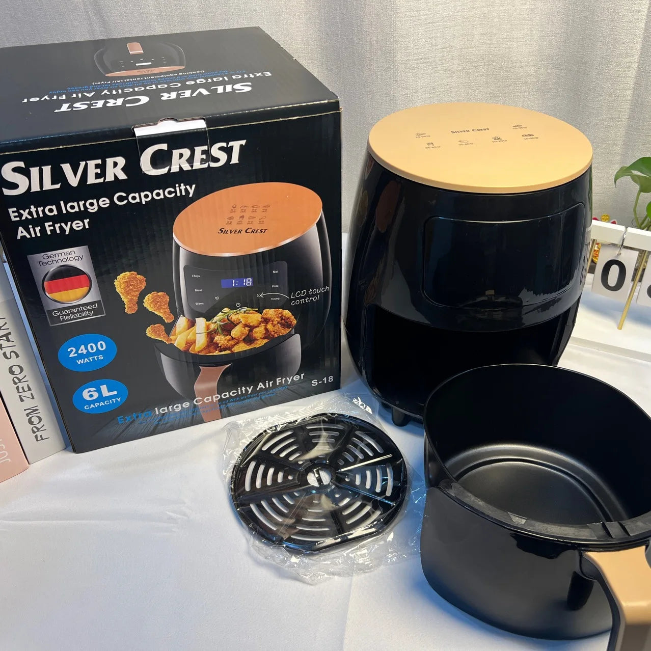 SilverCrest Airfryer Automatic Air Fryer Large Capacity Electric Fryer Chip Machine Smart Touch TechElect