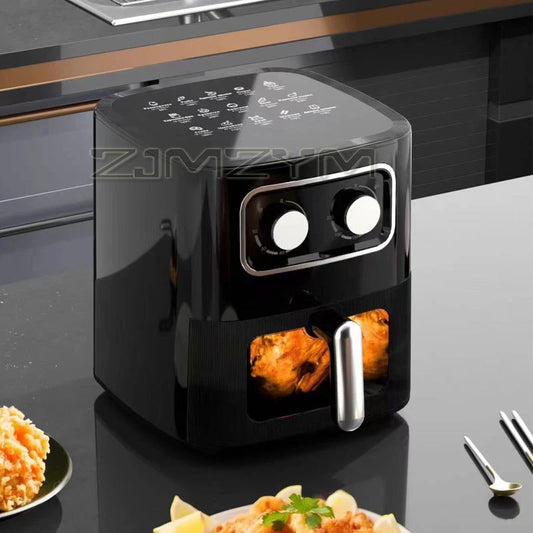 10L Large Capacity Intelligent Automatic Air Fryer Oven 220V Household Multi-function Smart Touchscreen Deep Fryer Without Oil TechElect