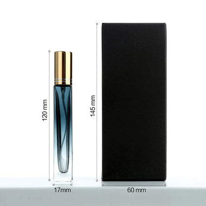 10/20 PCS 10ml Gradient Blue Spray Bottle, Empty Glass Atomizer, Travel Cosmetic Bottle, Sample Vials, Refillable with Box Techelectronicx