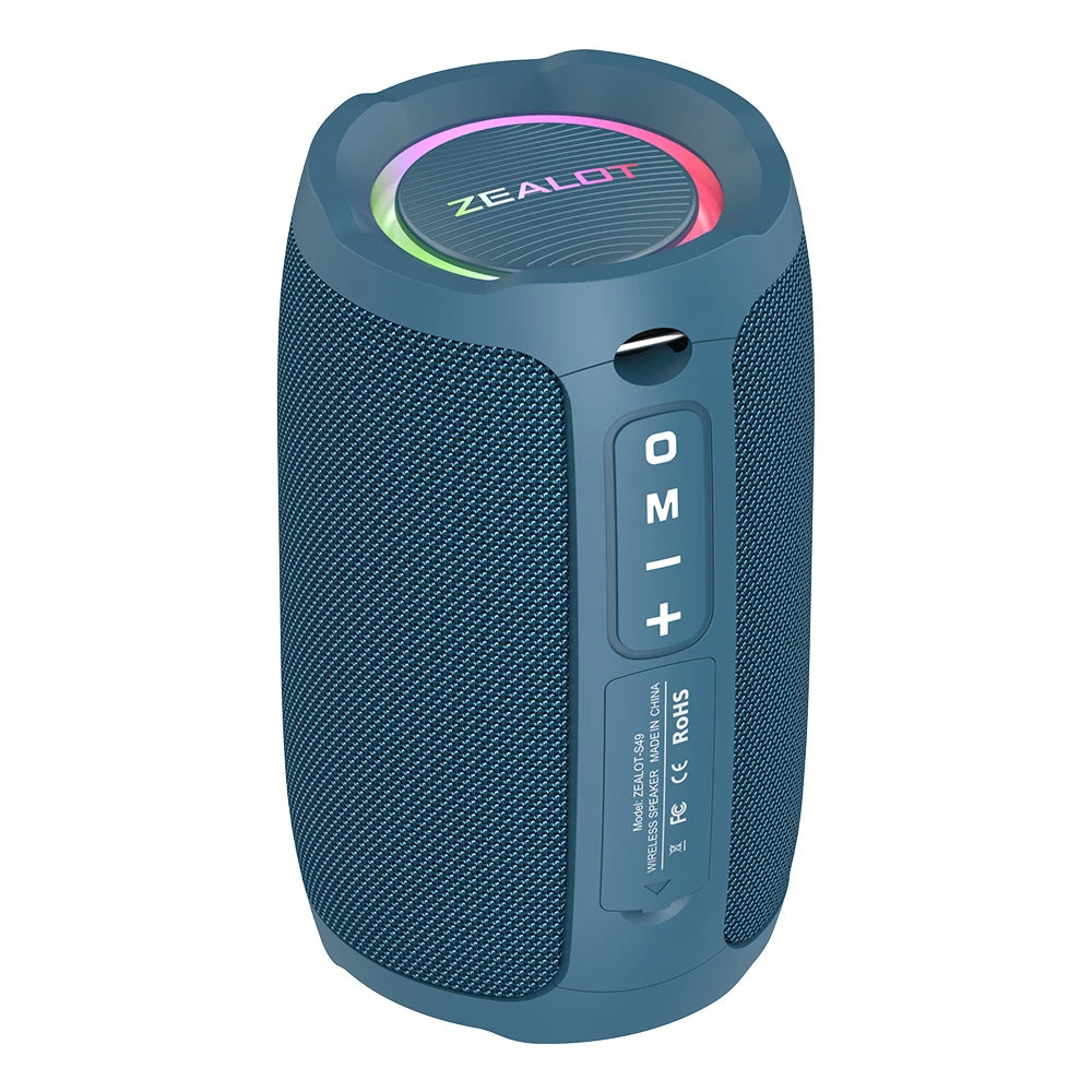 ZEALOT-S49 Portable Bluetooth Speaker 20W IPX7 Waterproof Powerful Sound Box Bass Boost Dual Pairing True Wireles Stereo Outdoor Techelectronicx