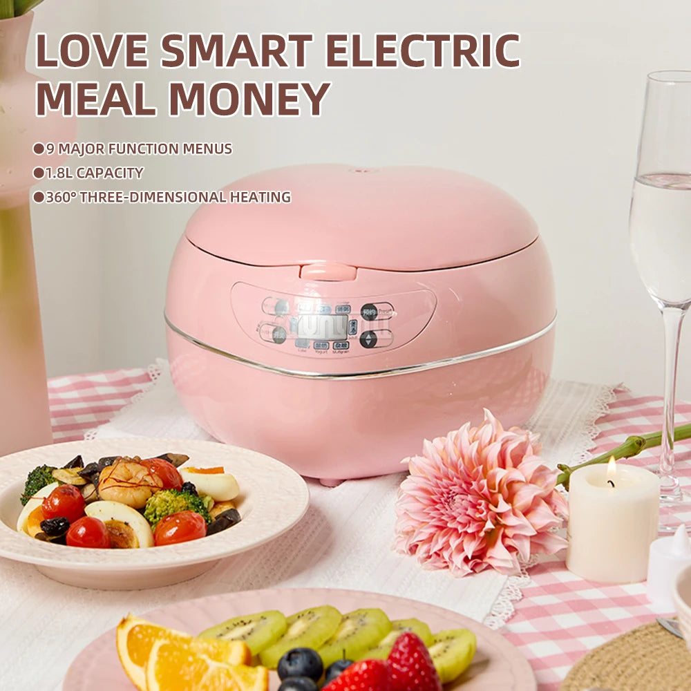 1.8L Multi Cooker Household Rice Cooker Dormitory  Multifunctional Rice Cooking Machine 1-3 people Techelectronicx