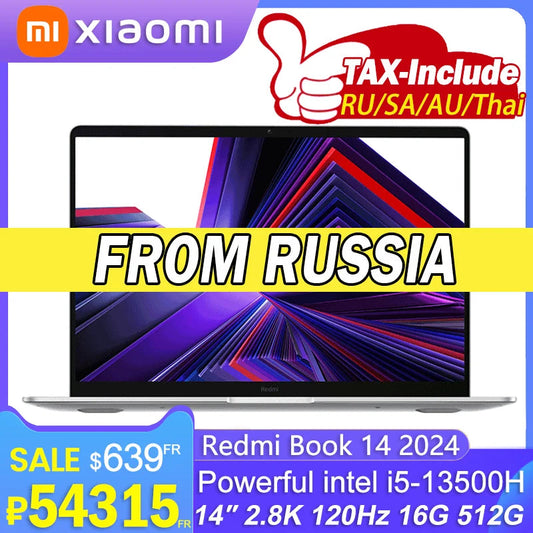 Xiaomi RedmiBook 14 2024 intel i5 13500H 16G RAM 512G SSD 14inch 2.8K 120Hz Screen Techelectronicx