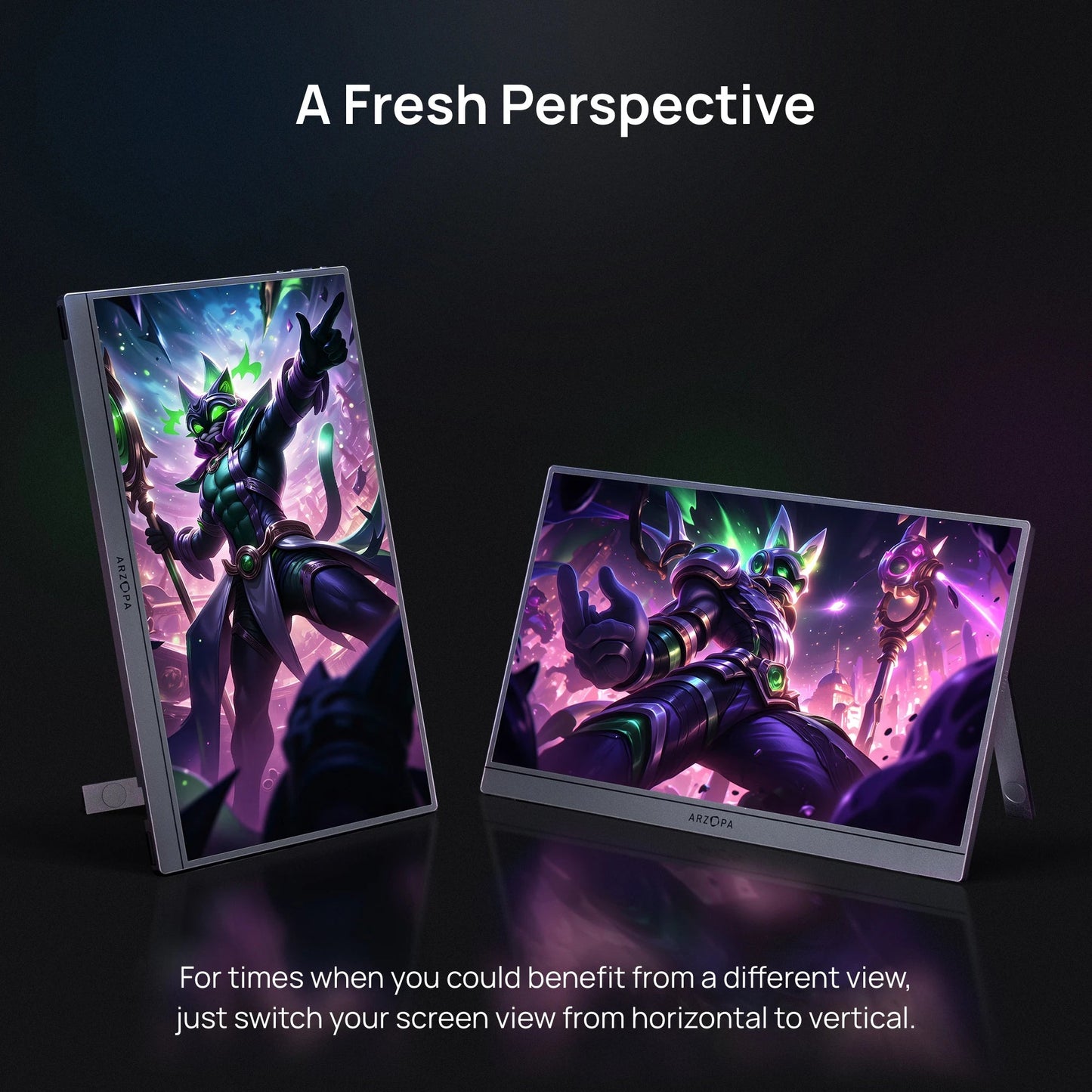 [New] ARZOPA 16.1'' 144Hz Portable Monitor,106% sRGB,1080P,with storage Bag,External Second Screen,Z1FC-Grey Techelectronicx