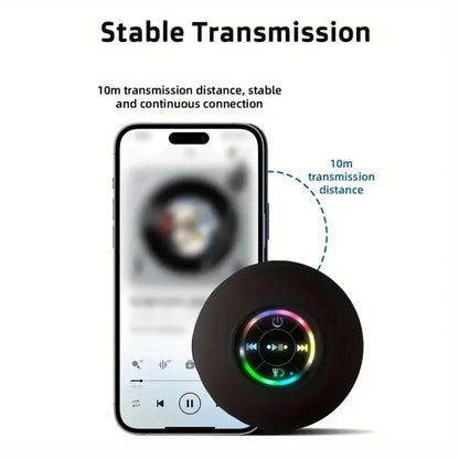 XIKCU Bathroom Waterproof Wireless LED Bluetooth Speaker Large Suction Cup Mini Portable Speaker Outdoor Sports Stereo Speaker Techelectronicx