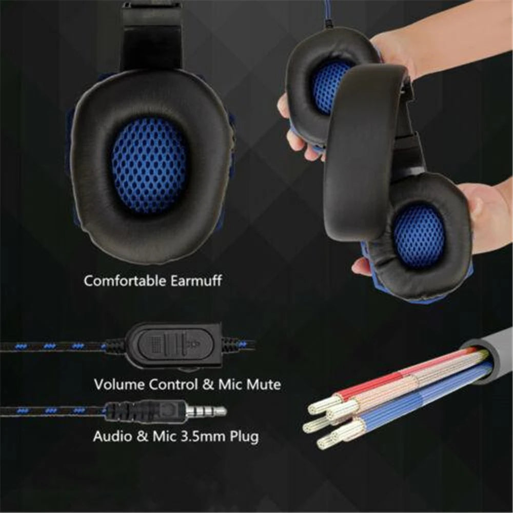 Wired PS4/PS5/Xbox/Smartphone/PC Headset Gaming Headset 120° Adjustable Gamer Headset with Noise Cancelling Microphone - TechElect