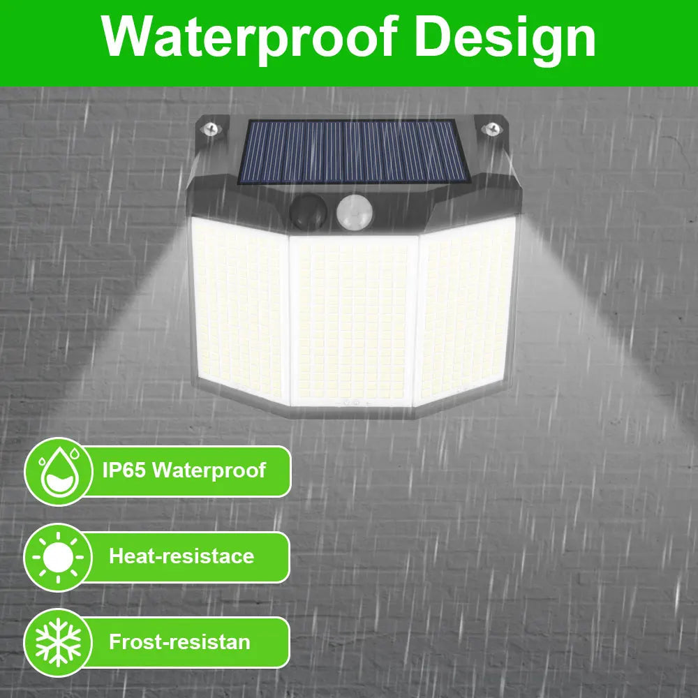 1/2PCS Solar Street Light 432 LED Reflector 3 Lighting Modes Waterproof Solar Powered Motion Sensor Wall Lamp for Garden Patio Techelectronicx