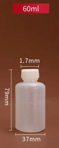 10ml 50ml 100ml 200ml Graduated Plastic Water Bottle Scale Semi Transparent Sampling PE Small Mouth Liquid Solvent Packaging Techelectronicx