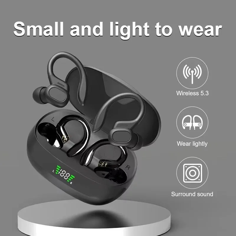 Original Wireless Earphones Ture Wireless Earbuds Ear Hook Sports HiFI Stereo Waterproof Headset With Mic TWS Headphone - TechElect
