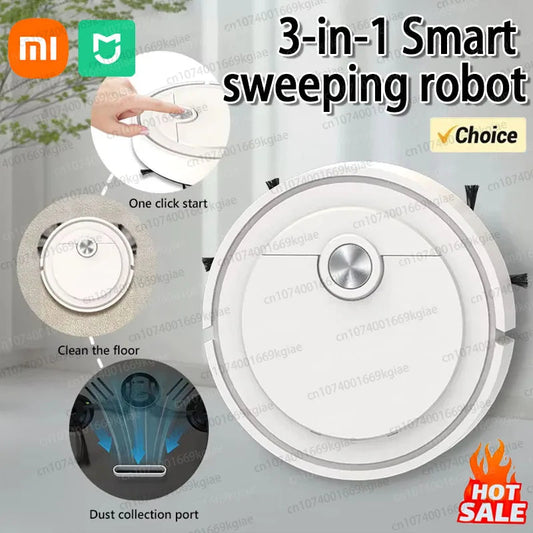 Xiaomi Smart Sweeping Robot 3-in-1 Smart Cleaner Household Rechargeable Fully Automatic Vacuum Cleaner 6000Pa Suction Pet Hair Techelectronicx