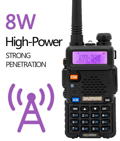 1/2/4 PCS Baofeng UV 5R 8W Walkie Talkie Dual Band VHF UHF Portable FM Amateur 1800mAh UV5R Two way Radio Ham Radio For Climb Techelectronicx