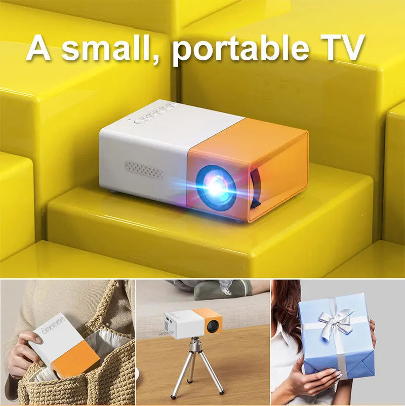 YG300 Mini Projector Portable Projector Wifi Smart 1280 720P Full HD Office Home Theater Video Mini Projector Mobile Projection Techelectronicx
