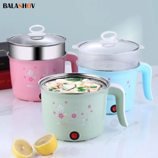 Multifunction Electric Cooker Hot Pot 1-2 People Heating Pan Multi Ramen Pot Machine Mini Rice Cook Kitchen Appliance Korea 220V TechElect