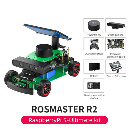 Yahboom ROSMASTER R2 ROS2 Robot Programmable Car Ackerman Structure for Jetson NANO/Orin NX SUPER/Orin NANO SUPER/Raspberry Pi 5 TechElect