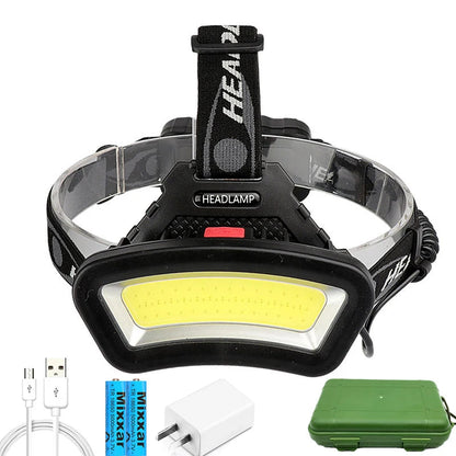 Z20 Long Lighting Distance 8000LM USB rechargeable LED Headlight Wide Angle COB Head Lantern Light Use 18650 Outdoor Hiking Techelectronicx