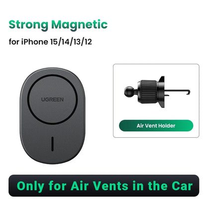 【Ship from Saudi Arabia】UGREEN Magnetic Car Phone Holder Stand 7.5W Wireless Charger For iPhone 16 15 14 13 12 Pro Max Charging - TechElect
