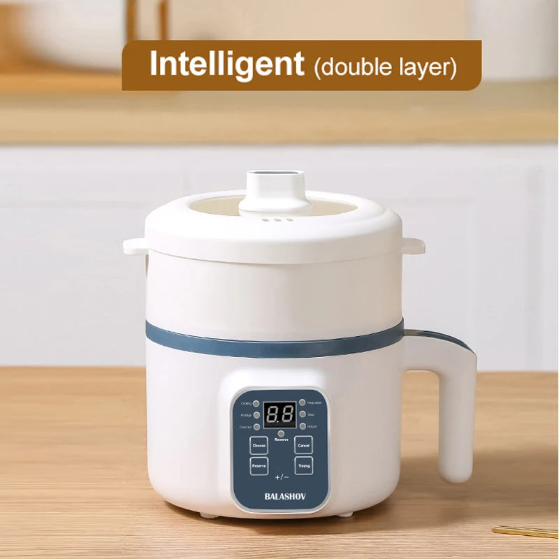 1.7L Electric Rice Cooker Single Double Layer 220V Multi Cooker Non-Stick Smart Mechanical MultiCooker Steamed Rice Pot For Home Techelectronicx