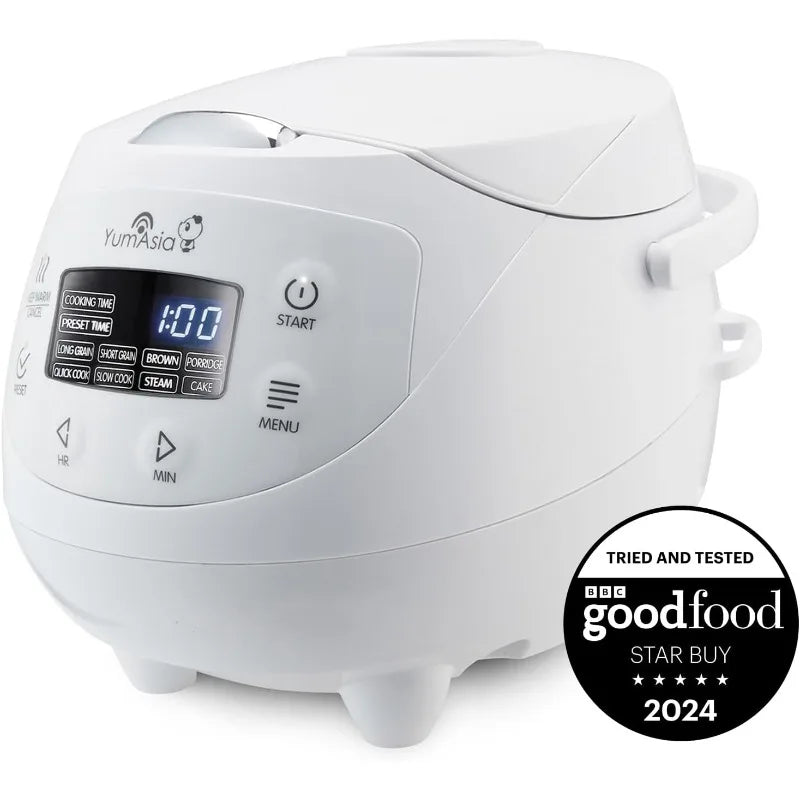 Yum Asia Panda Mini Rice Cooker With Ninja Ceramic Bowl and Advanced Fuzzy Logic (3.5 cup, 0.63 litre) 4 Rice Cooking Functions Techelectronicx