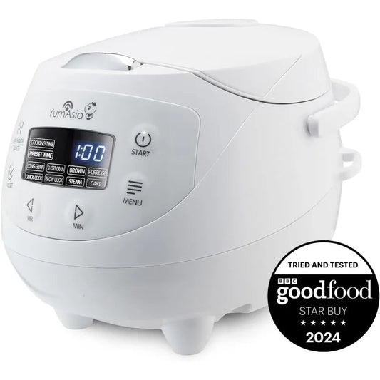 Yum Asia Panda Mini Rice Cooker With Ninja Ceramic Bowl and Advanced Fuzzy Logic (3.5 cup, 0.63 litre) 4 Rice Cooking Functions Techelectronicx