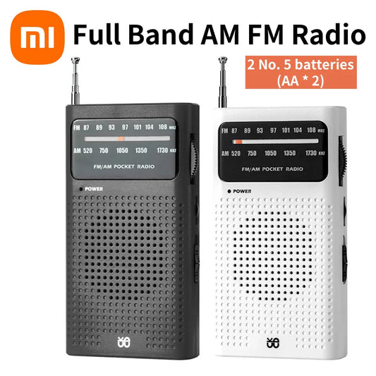 Xiaomi Full Band AM FM Radio Battery Powered Portable Radio HIFI Analog Radio Best Reception Emergency Weather News Radio Techelectronicx