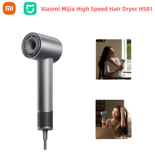 XIAOMI High Speed Hair Dryer H501 Negative Ion Hair Care 110000 Rpm Dry 220V CN Version (With EU Adapter) 62m/s wind speed TechElect