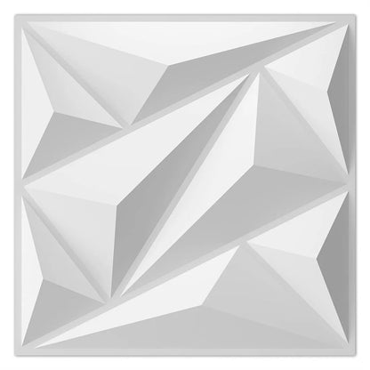 10pcs Diamond Design Decorated 3D Wallpanel, 30cmx30cm Matte White/Black, Diy Home Decoration Wallboard Techelectronicx