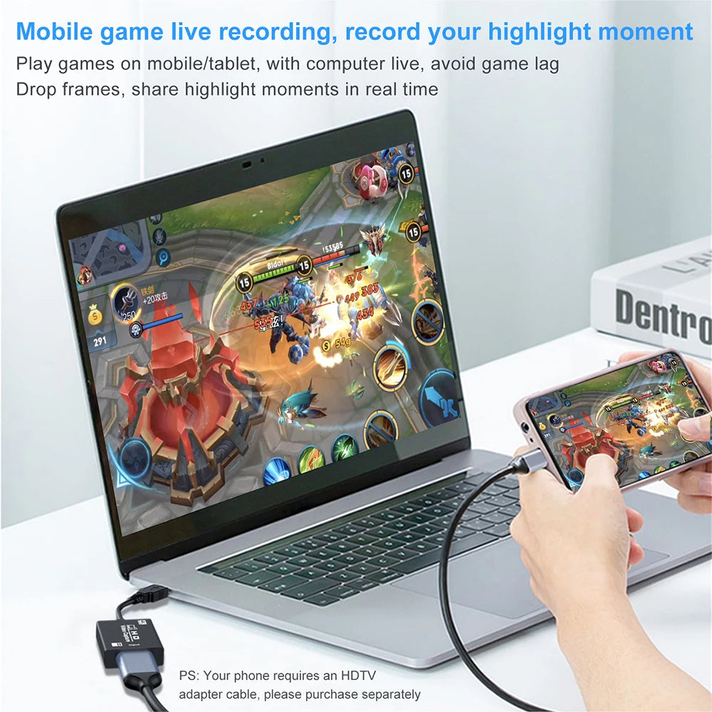 ZOERAX HDMI TO USB 3.0 Capture Card 4K Input/1080P 60Hz Recording Compatible with Windows/Mac/Linux, HD video capture Techelectronicx