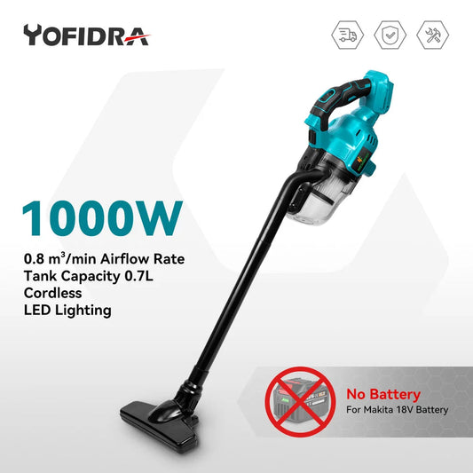 1000W Cordless Handheld Electric Vacuum Cleaner Powerful Rechargeable Household Indoor Cleaning Tools For 21V 18V Battery Techelectronicx