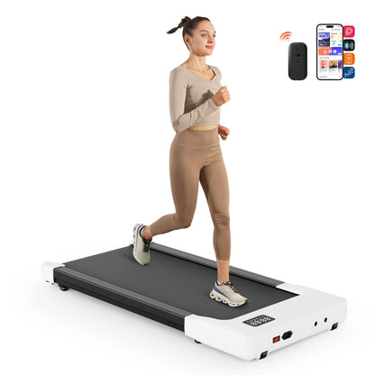 Walking Pad Under Desk Treadmill 2 in 1 Portable Treadmill with Remote Control LED Display 2.5HP Walkingpad for Home&Office TechElect