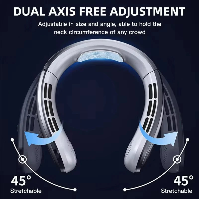 Xiaomi 8000mAh Hanging Neck Fan USB Portable Bladeless Mini Rechargeable Mute LED Digital Display Electric Fans Air Cooler Hot Techelectronicx
