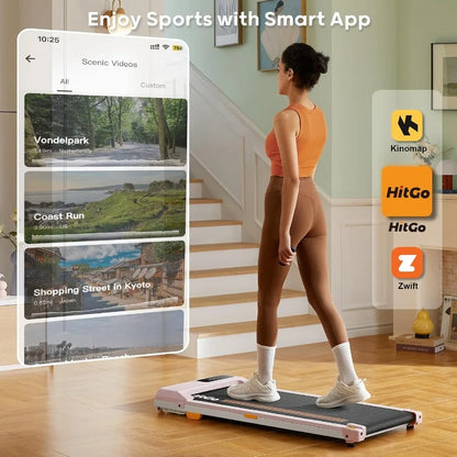 Under Desk Treadmill 2 in 1 Walking and Jogging Pad Portable with Remote Control and App 2.5HP Compact for Home Office TechElect