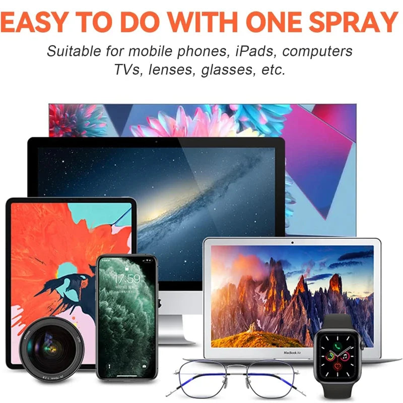 2 in 1 Microfiber Screen Cleaner Spray Bottle Mobile Phone Tablet Computer Microfiber Cloth Cleaning Wipes For iPhone Samsung Mi TechElect