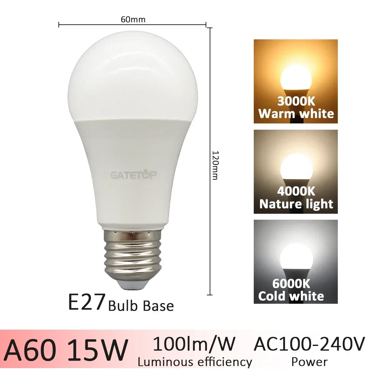1-20pcs LED 3 Color Adjusted 3CCT（3000K 4000K 6000K）Bulb AC110V 220V E27 B22 Base Light Bulb  Memory Function Color Temp Reset Techelectronicx