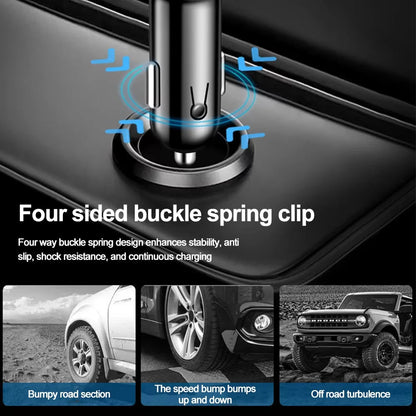 120/90/66W Car Charger Car Super Fast Charge Flash Charging, Telescopic Cable 4 in 1 Car Charger 2 USB Ports Adapter Compatible Techelectronicx