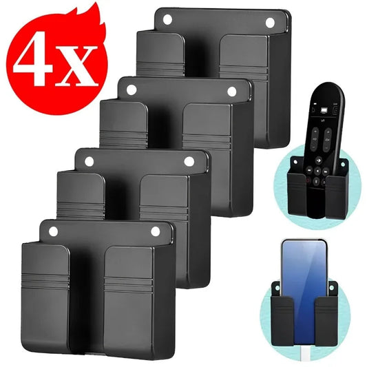 4-1PCS Multifunction Mobile Phone Holder Wall Mounted Storage Box Punch Free Mobile Phone Charging Dock Stand Organizer Brackets Techelectronicx