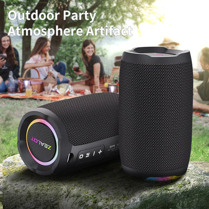 ZEALOT-S49 Portable bluetooth speaker 360°Stereo Sound 20W IPX6 waterproof wireless bluetooth   5.0 Excellent Bass Performace Techelectronicx