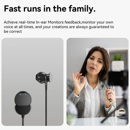 100M Wireless Microphone for Phone Professional Magnetic Lavalier Microphone with Charging Box Noise Reduction for Recording Techtronicx