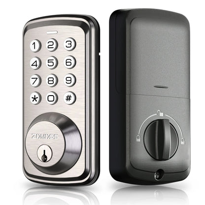 ZOMOSS Smart Keypad Door Lock,Digital Code Keyless Entry With Anti-Peeking Password, Auto Lock, And Easy Installation Techelectronicx