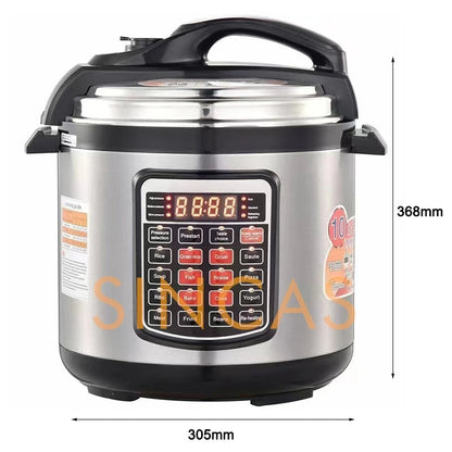 Rice Cooker 8L 220V English Button Multi-function Touch Electric Pressure Cooker Fully Automatic Cooking Pot Kitchen Appliances Techelectronicx