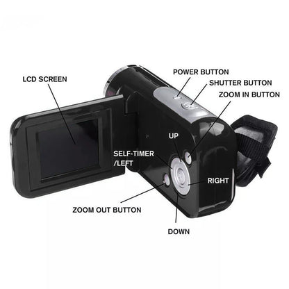 1080P Digital Camera 2 Inch Rotatable Screen Camera 16MP Vlog Camcorder Video Recorder 16x Zoom DV Video Camera with USB Cable - TechElect