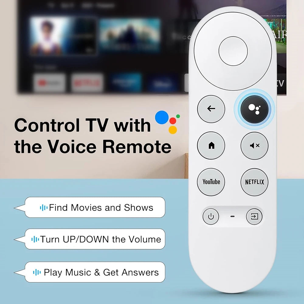 (Remote ONLY)G9N9N Replacement Voice Remote Control for Google Chromecast 4k Snow Streaming Media Player TechElect
