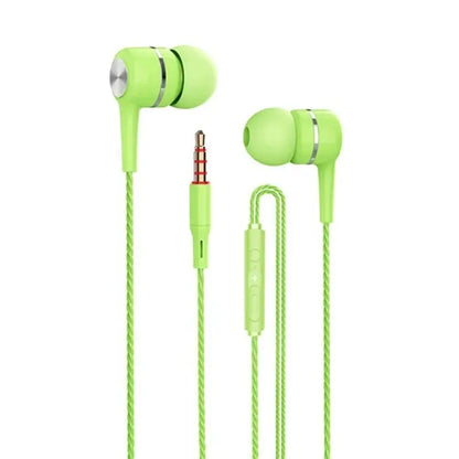 3.5mm Wired Earphone In-Ear Headset HIFI Heavy Bass Earbuds Monitor Sports Headset Stereo Music Gaming Headphone with Microphone - TechElect