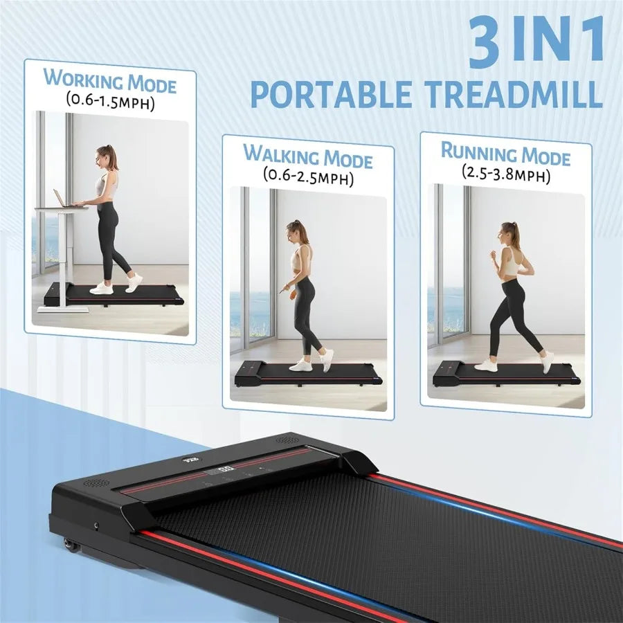 Walking Treadmill Pad with APP 3 in 1 Under Desk Treadmill 400W Low Noise Walking Vibration Pad with Remote Control Portable Tr TechElect