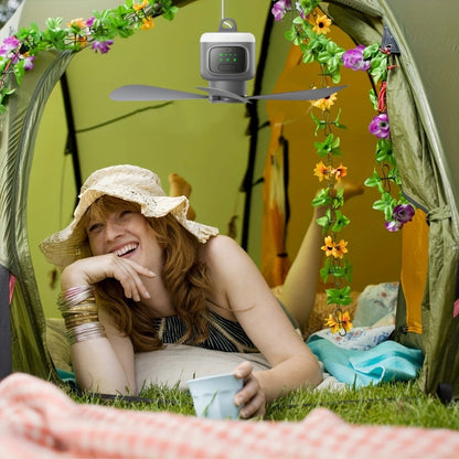 XIAOTREE Portable 12000mAh USB Rechargeable Remote Control Modern Camping Fan For Tent Outdoor Modern Ceiling Fan Ceiling Fan Techelectronicx