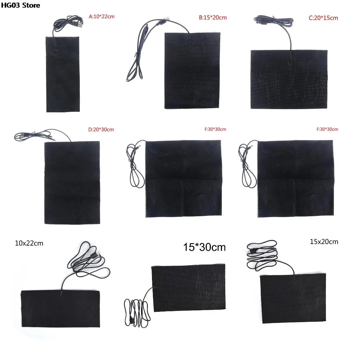 100% brand new 1/4PCS USB 5V Carbon Fiber Heating Pad Hand Warmer USB Heating Film Electric Winter Infrared Fever Heat Mat TechElect