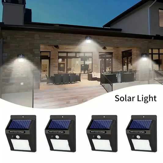 1/4pcs Solar Wall Light Outdoor Motion Sensor Night Light 20LEDs IP65 Waterproof For Garden Doorway Outdoor Lighting Street Lamp TechElect