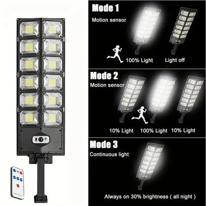 100000LM Ultra Powerful Solar Lamp With Remote Control Outdoor Solar Induction Street Yard Light IP65 Waterproof Garden Lights Techelectronicx