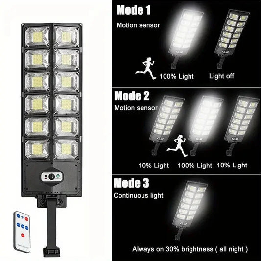 100000LM Ultra Powerful Solar Lamp With Remote Control Outdoor Solar Induction Street Yard Light IP65 Waterproof Garden Lights Techelectronicx